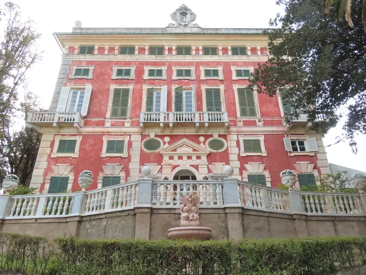Villa Durazzo Centurione in Santa Margherita Ligure, Italy, seen from its sea-facing facade