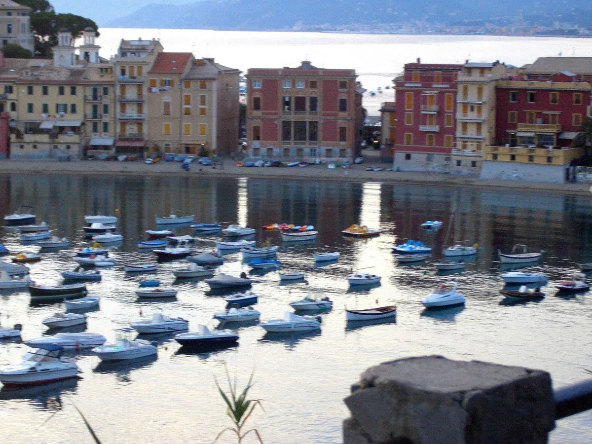The Baia del Silenzio with the Baia delle Favole visible beyond, Sestri Levante, Italy