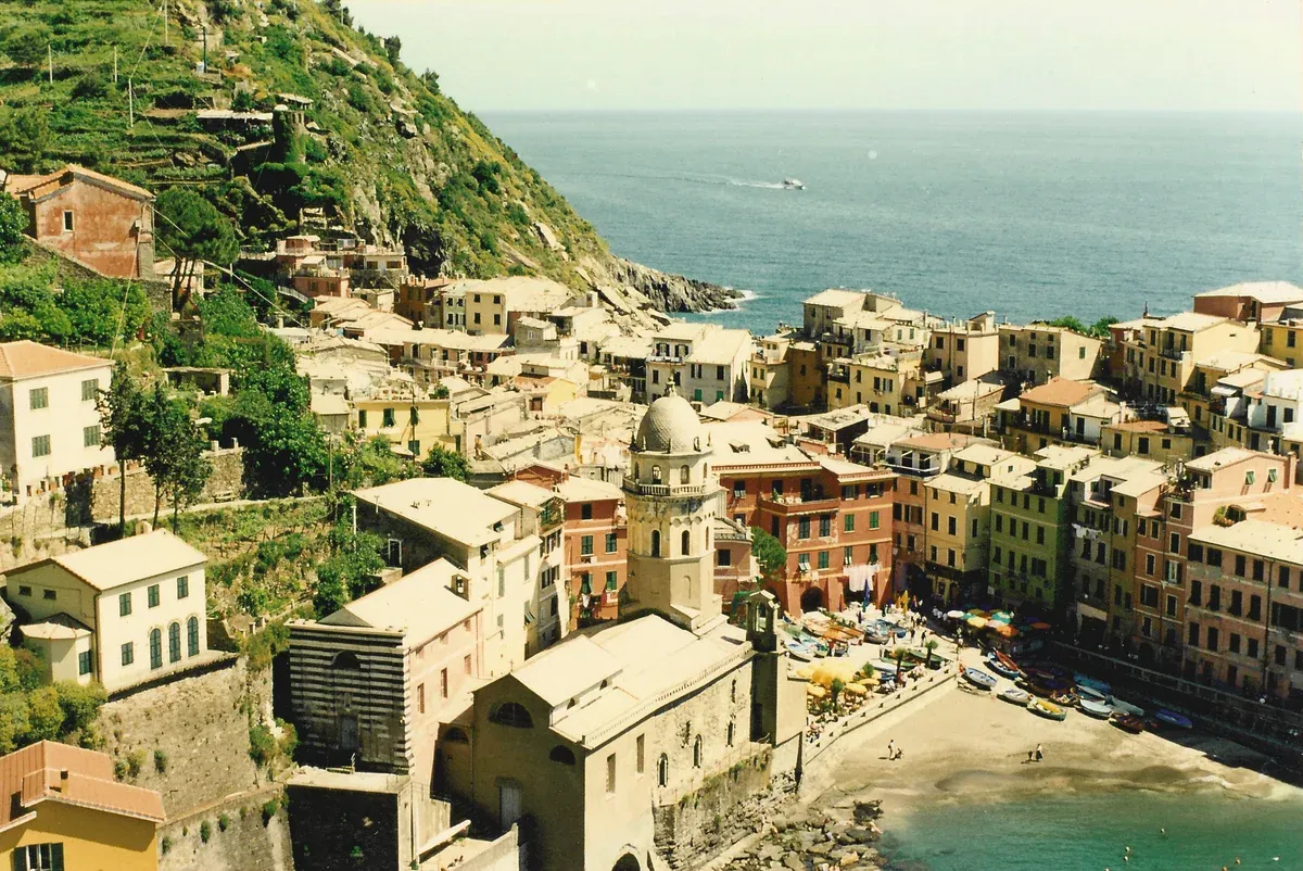 The small natural harbour at Vernazza, Cinque Terre, Italy